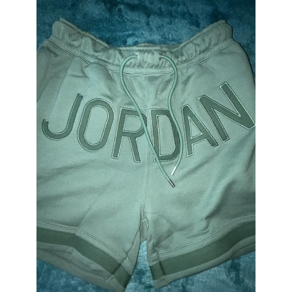 Nike Air Jordan x Nina Chanel Abney Fleece Shorts Green (HF1650-398) Size Large